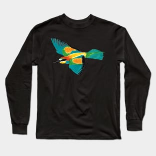 Nice Artwork showing an European Bee-Eater in Flight I Long Sleeve T-Shirt